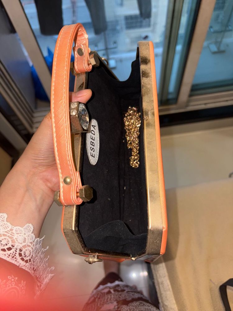 Elegant Peach Clutch