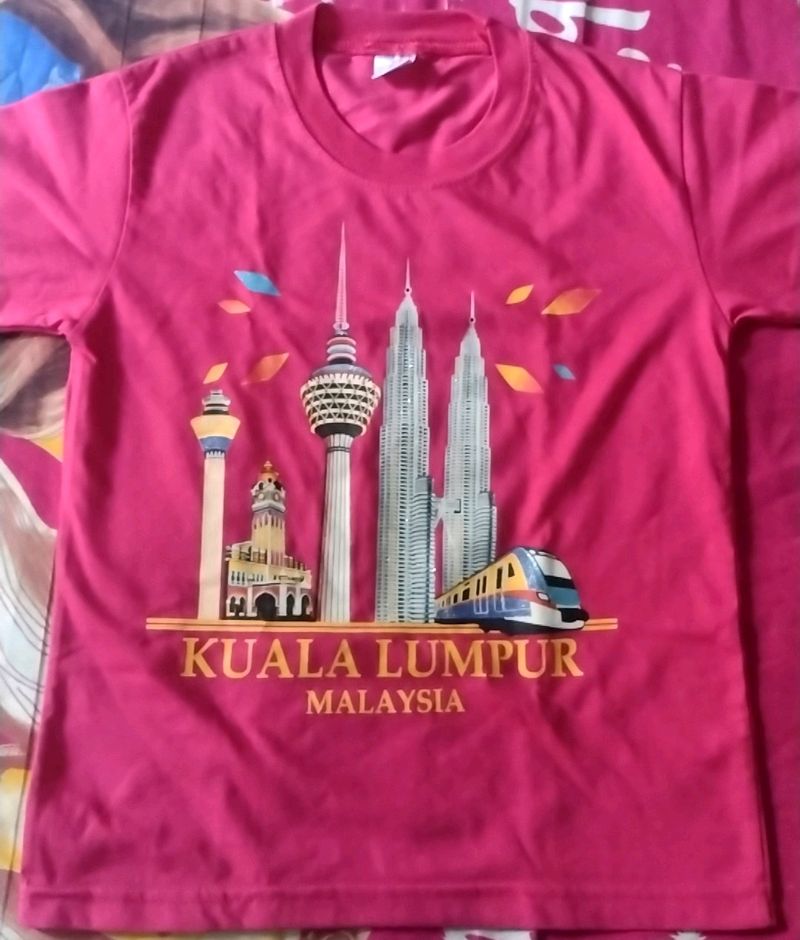 Kuala Lumpur Pink T Shirt For Girls