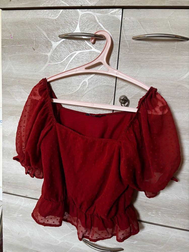Only Rust Bardot Top | Size S