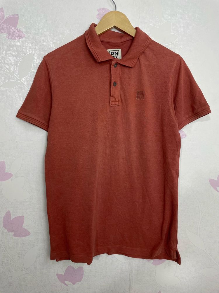 DNMX MEN RED SEMI FORMAL POLO T-SHIRT