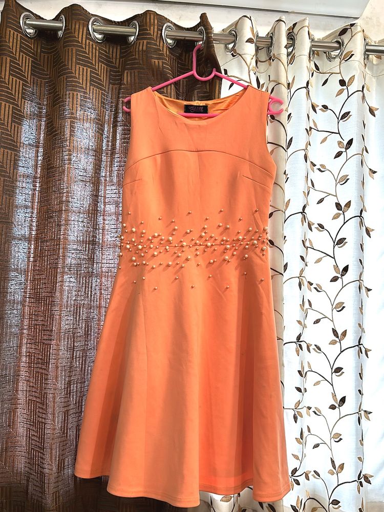 One Piece Dress In Slight Orange