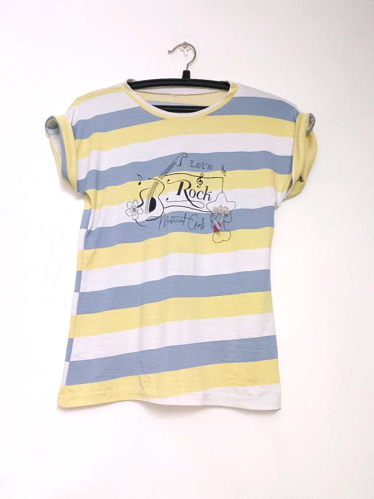 Striped Graphic Tee