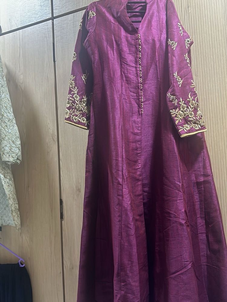 Wine A Line 3 Pc Dress