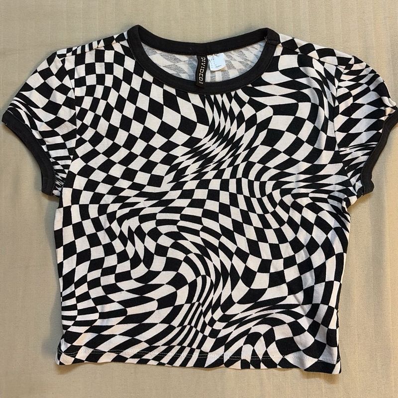 Checkered Crop Top