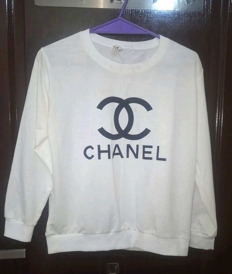 White Chanel Sweatshirt