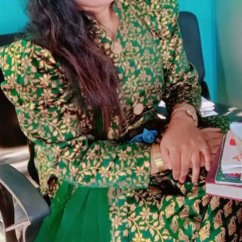Green &amp; Gold Embroidered Outfit