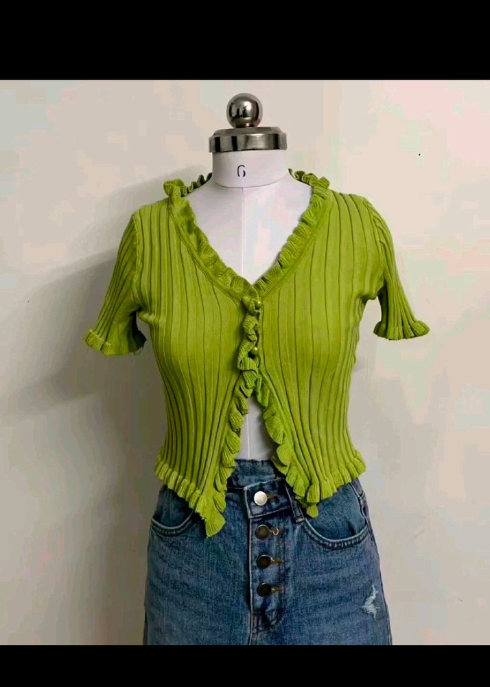 💥PRICE DROP💥Blackpink Jennie Green Crop Top