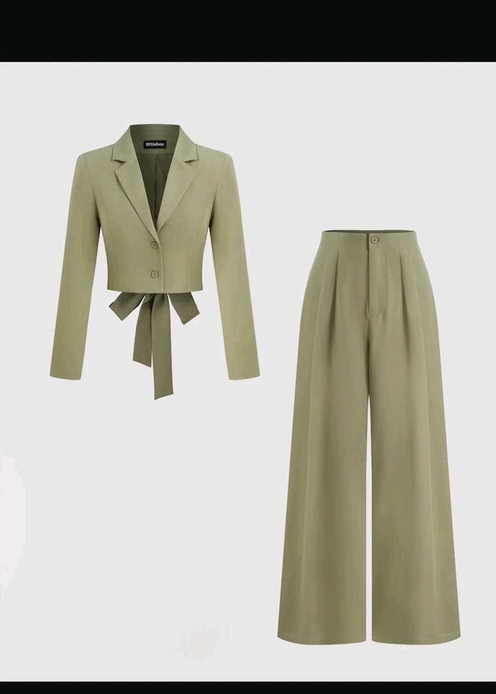 Green Suit With Bow