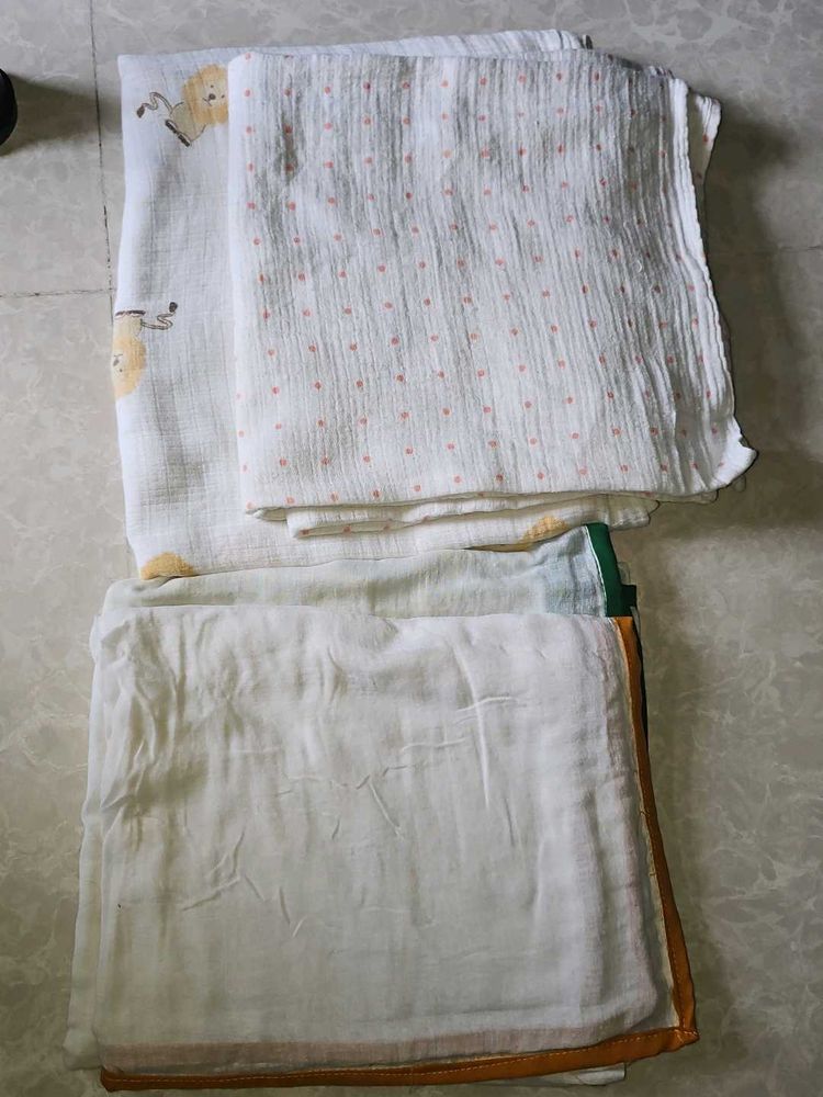 Baby Muslin Swaddle Blankets (Set of 4)