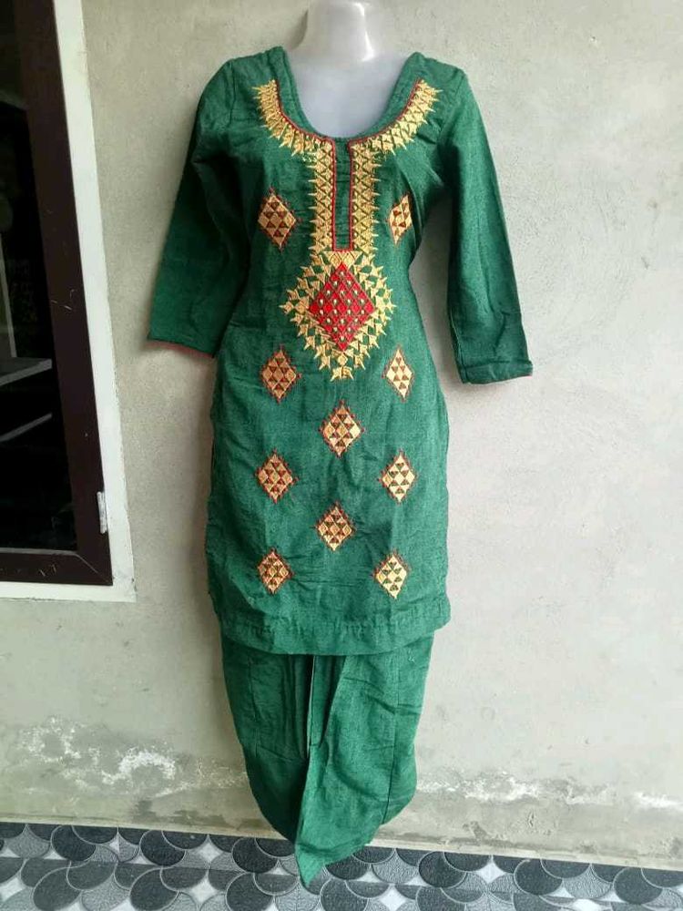 Green Pashmina Suit
