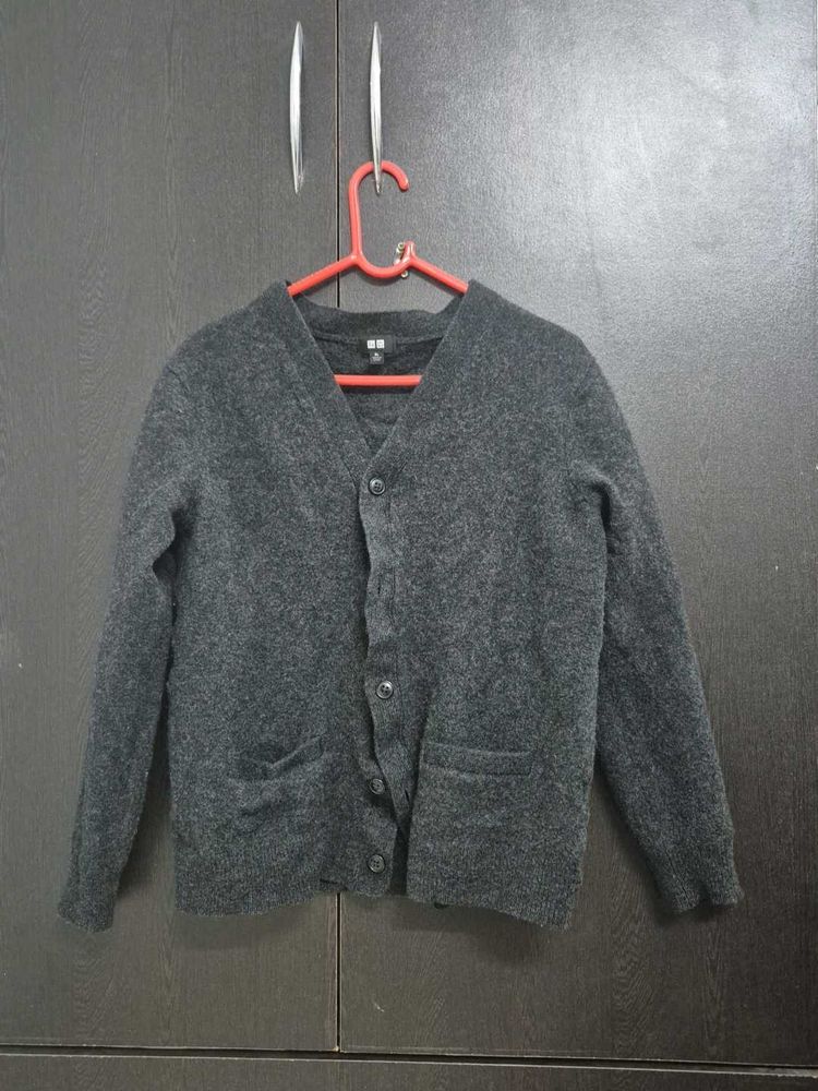 Gray Uniqlo Cardigan