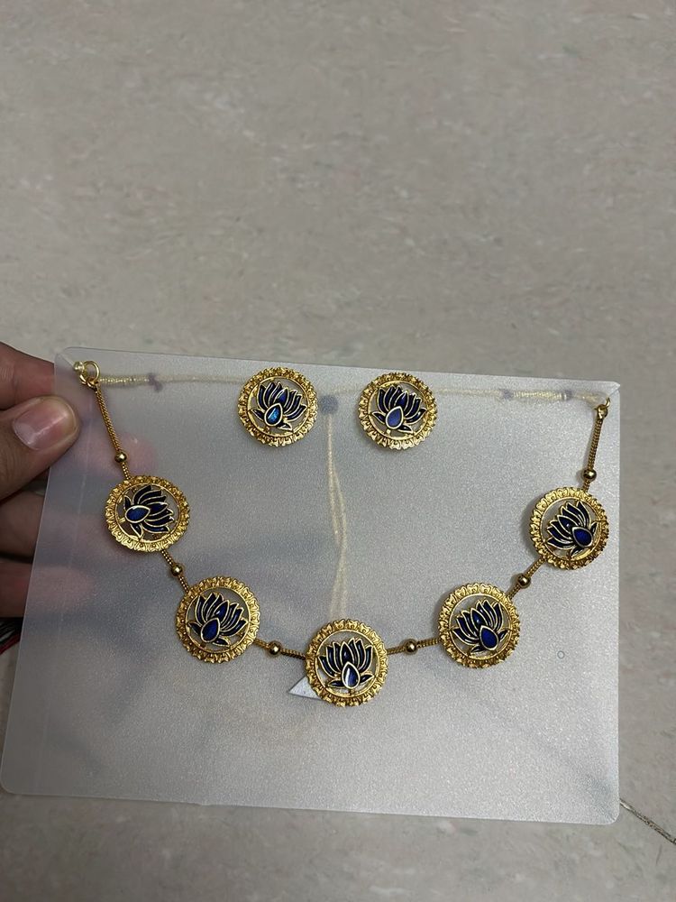 🆕 Navy Jewellery Set