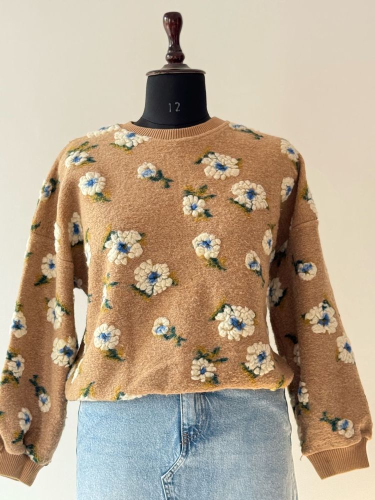 Floral Print Sweater