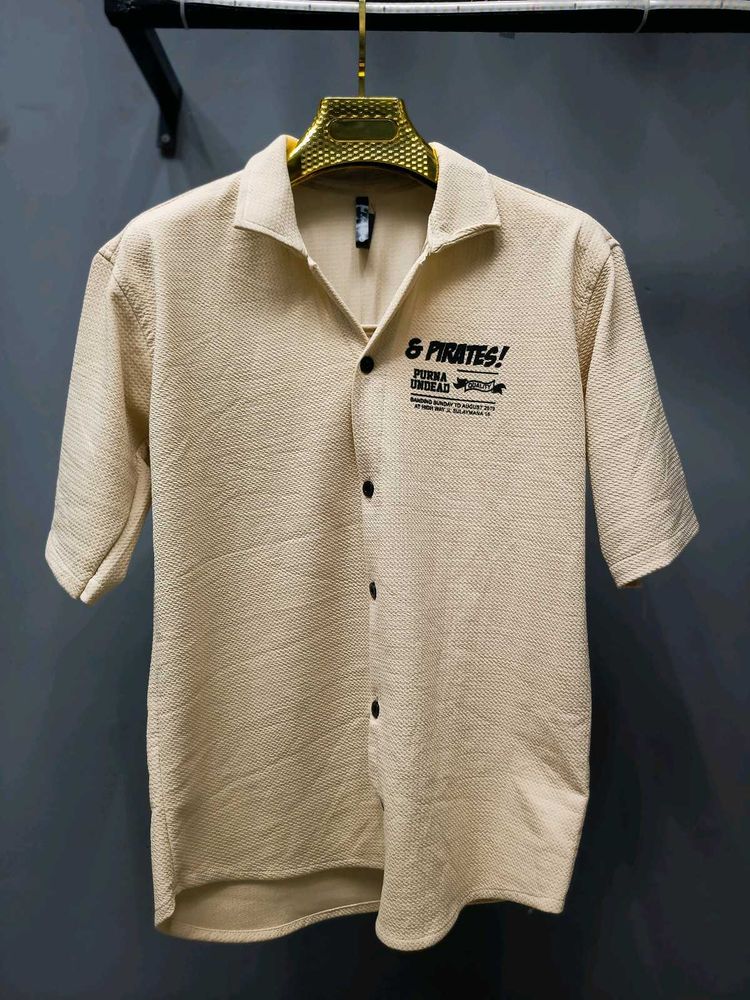Rubber Printed Knit Shirt (Oversized)