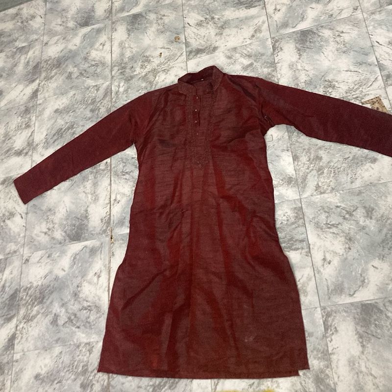 Maroon Kurta