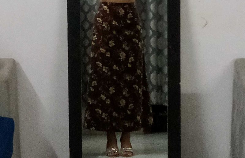 Floral Print Maxi Skirt