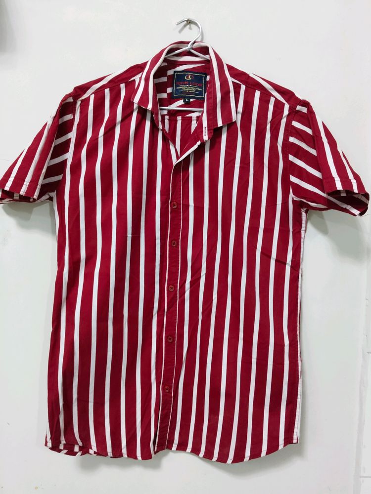 Red n White Lined Shirt