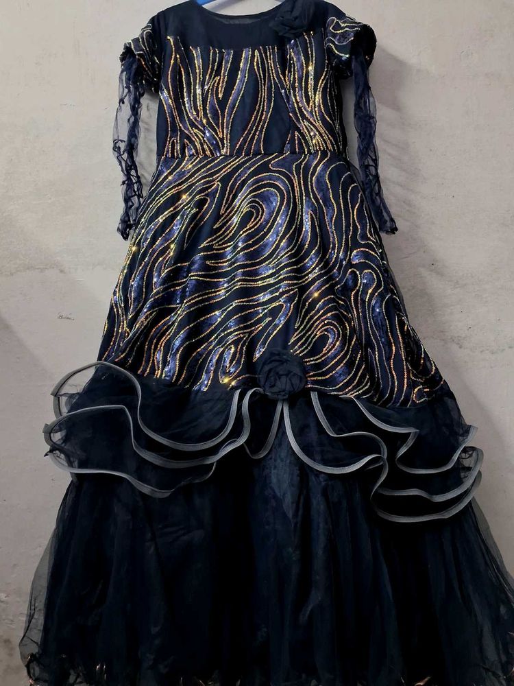 Elegant Navy Blue Formal Dress