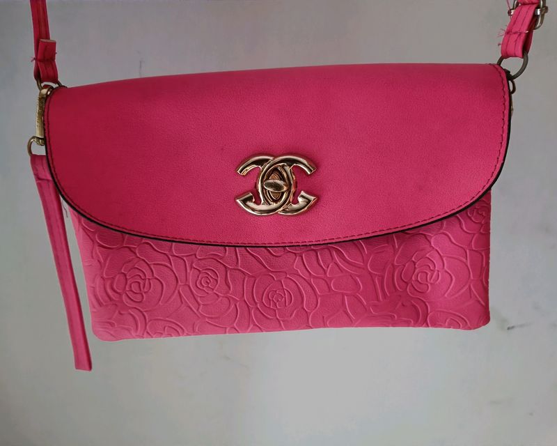 Pink Sling With Detachable Strap