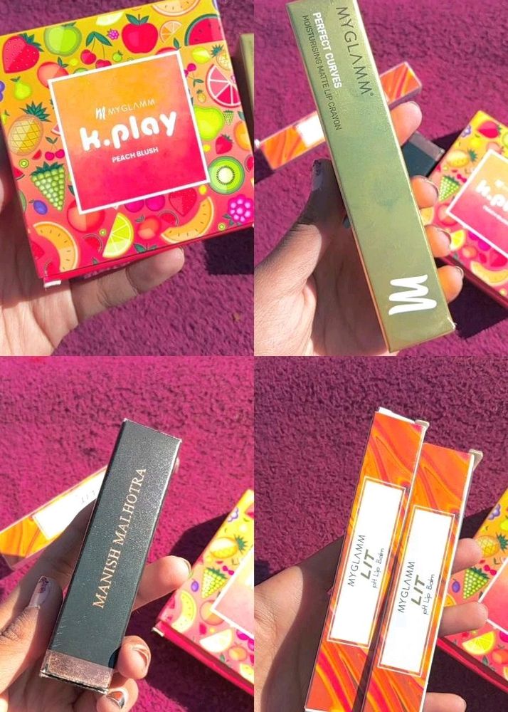 Combo Of Blush, Lip Crayon And Balm, Liquid 💄