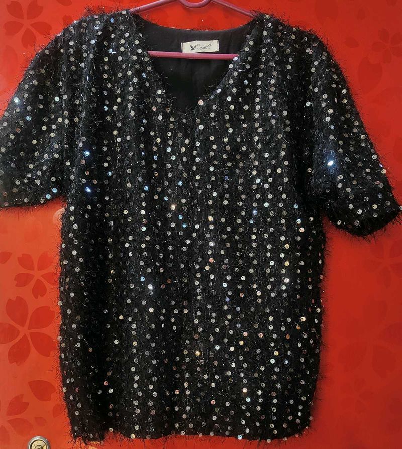 Sparkly Black Top