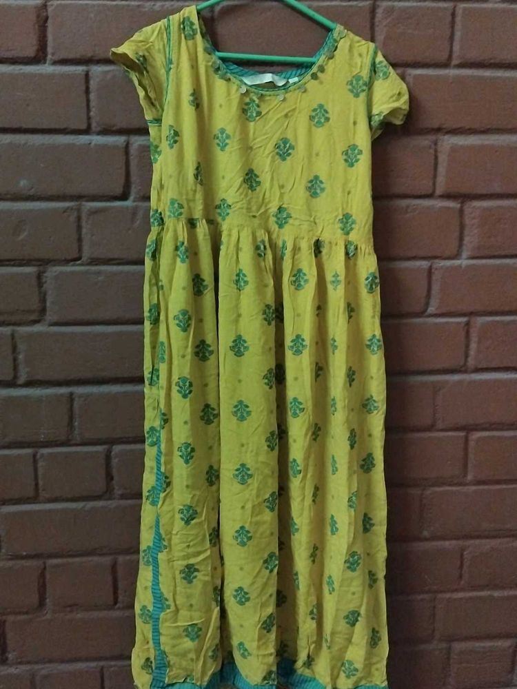 Bohemian Yellow Printed Dress