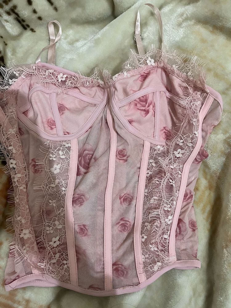 Floral Lace Corset Top