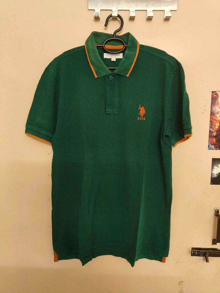 USPA Green Polo T-Shirt