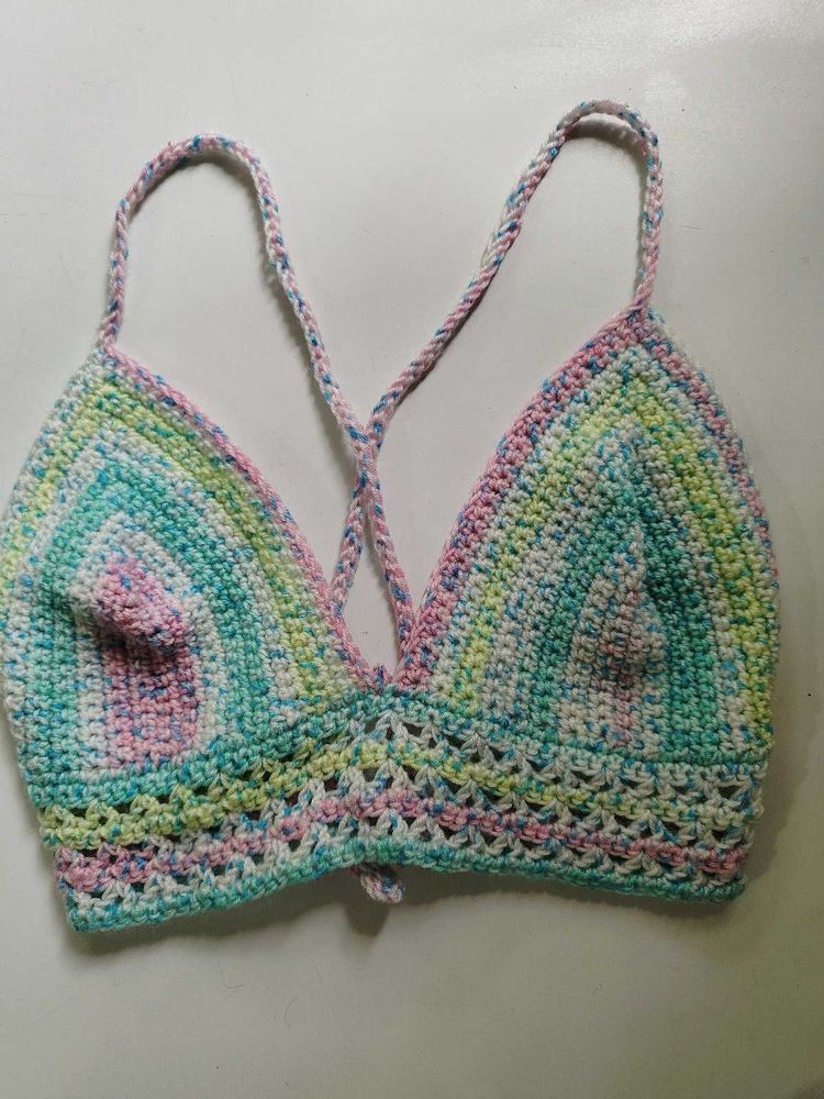 Crochet Pastel Bralette Top