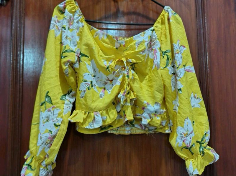 Floral Yellow Top:3