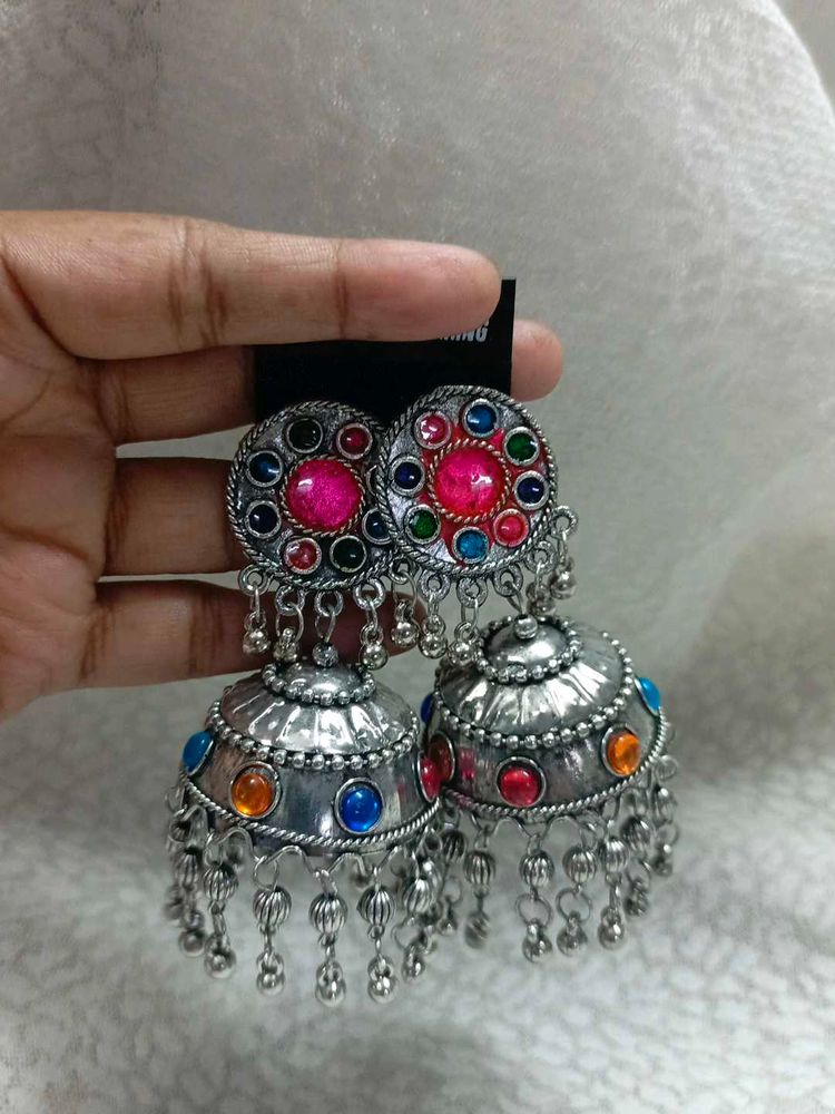 Colorful Jhumka Earrings