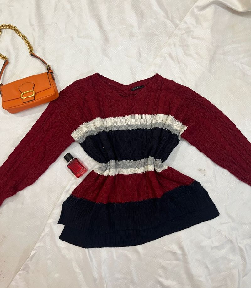 Striped Knit Sweater