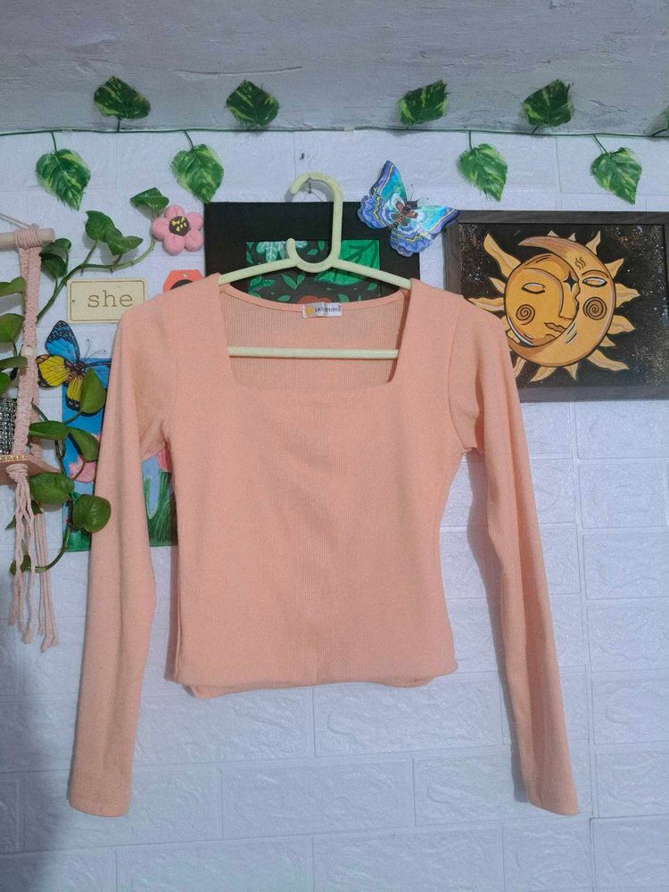Peach Long Sleeve Top