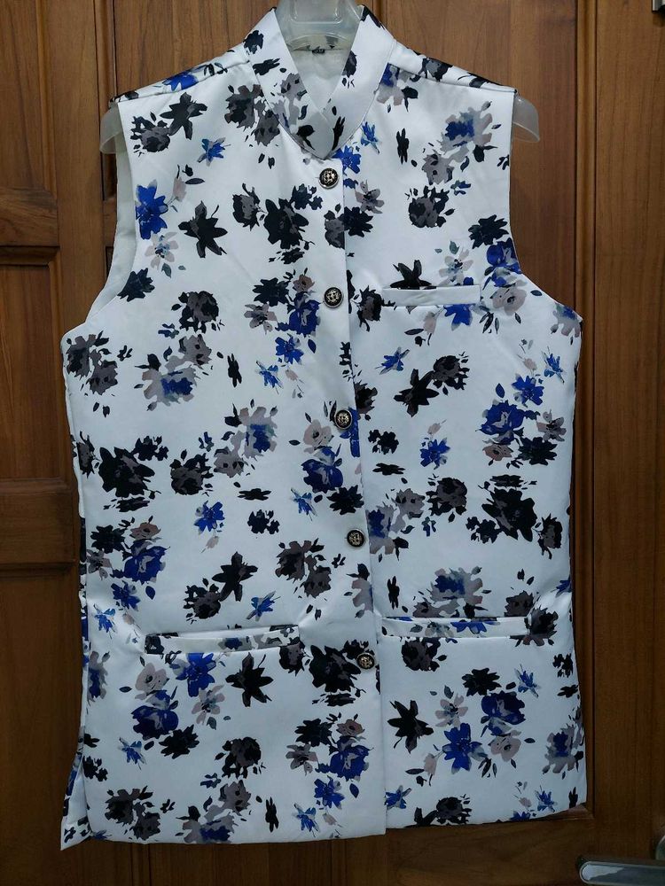 Floral Print Waistcoat