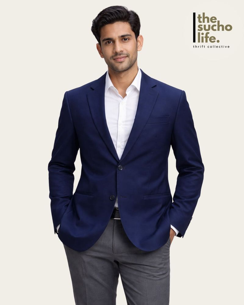 Navy Blue Blazer - Formal Style