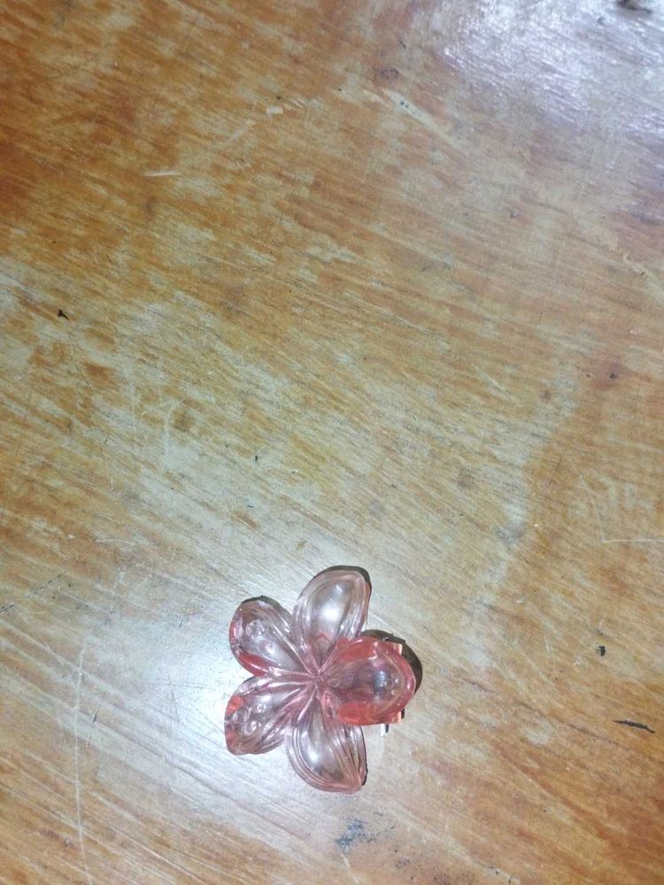Pink Flower Hair Clip