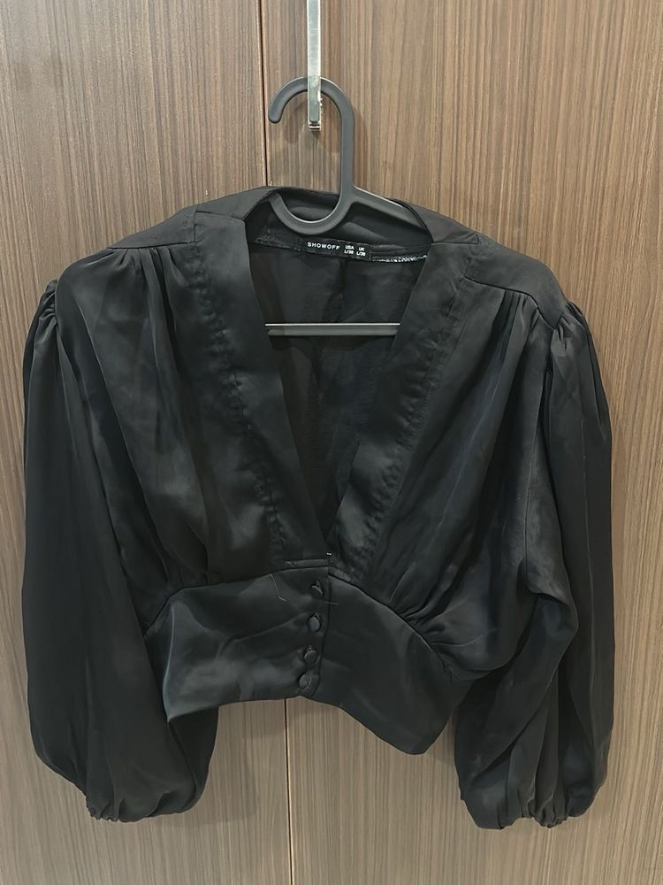 Chic Black Crop Top