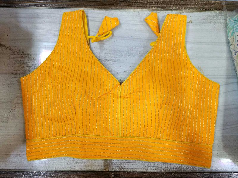 Elegant Yellow striped Blouse