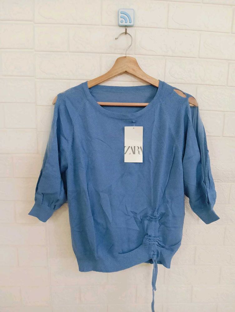 Korean Style Blue Top