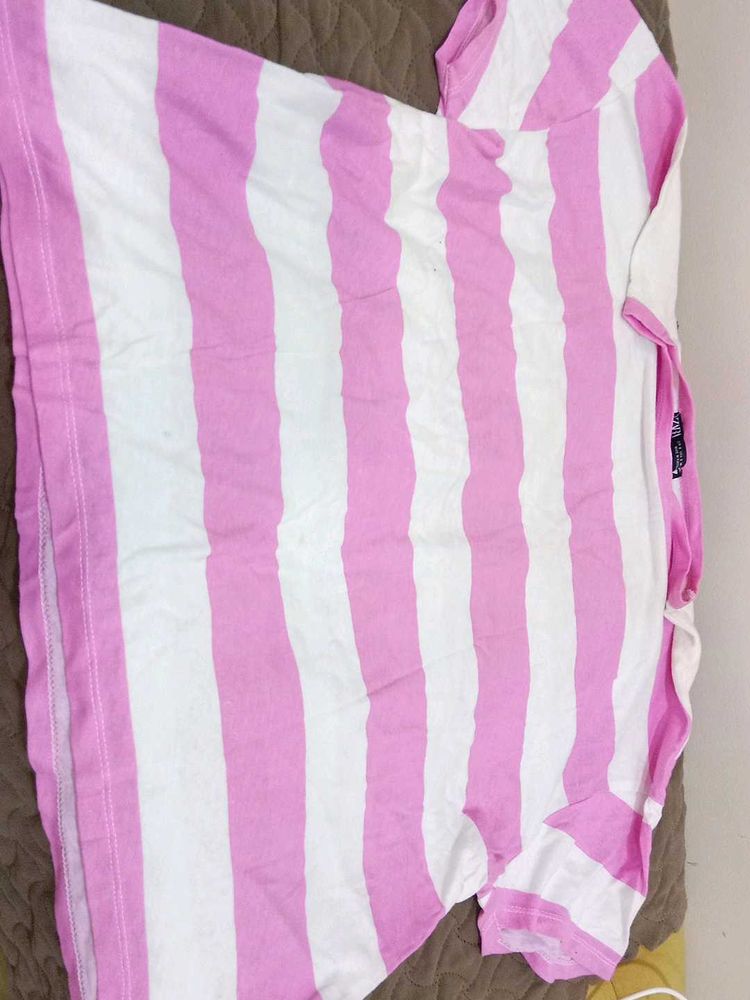 Pink Striped Tee