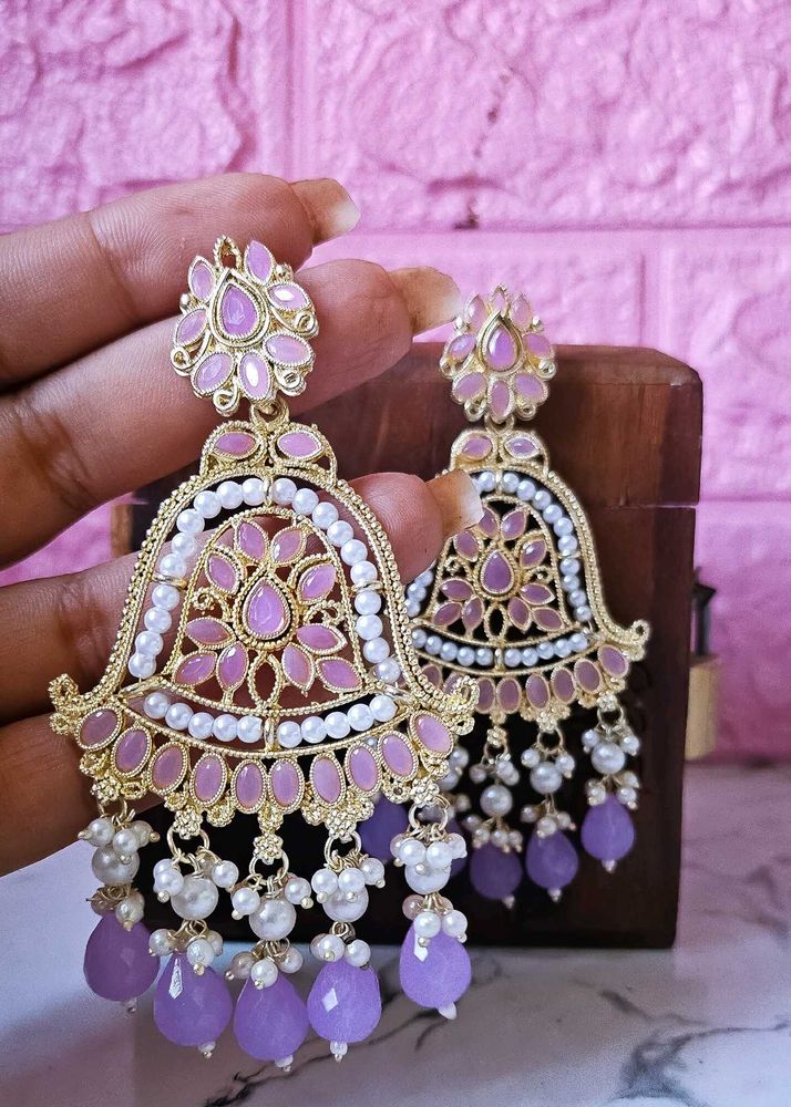 Meera Bandai Jhumki [ LAVENDER]