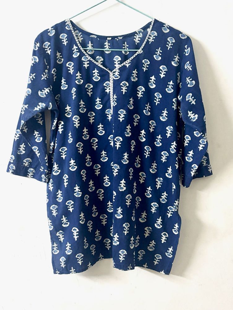 Blue Short Kurti