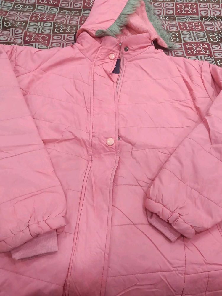 Pink Padded Winter Jacket