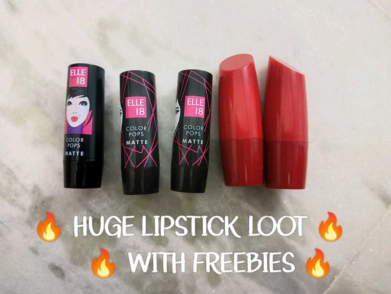 ❤️💄 ELLE 18 LIPSTICK LOOT + FREEBIES 💄