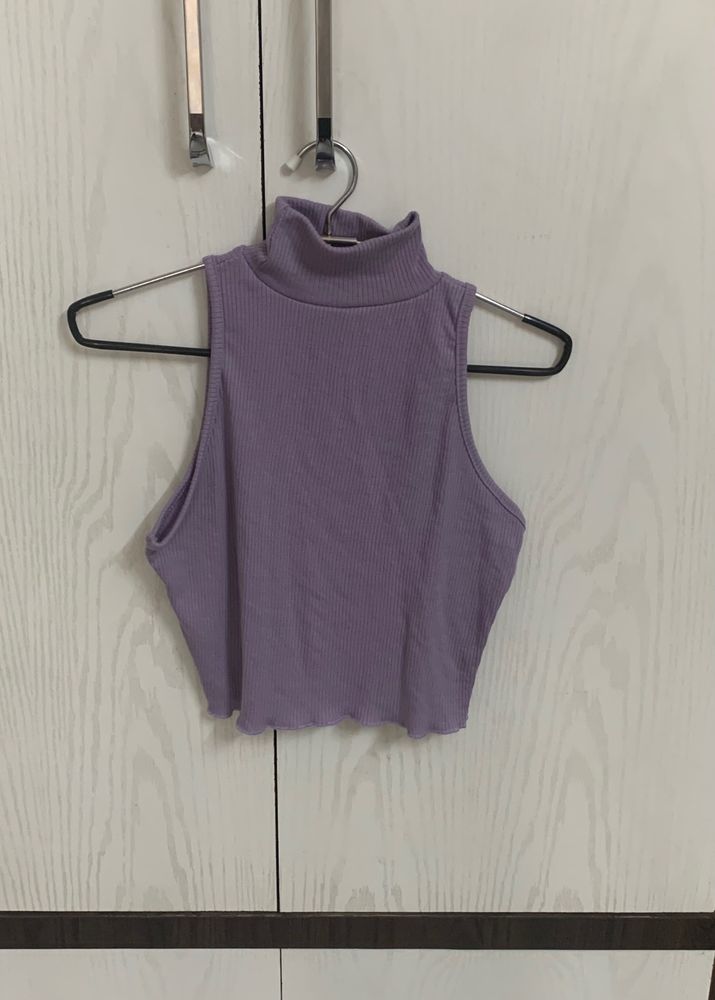 Lilac Turtle Neck Top