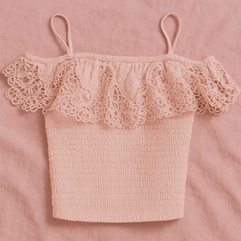Baby Pink Off Shoulder Top