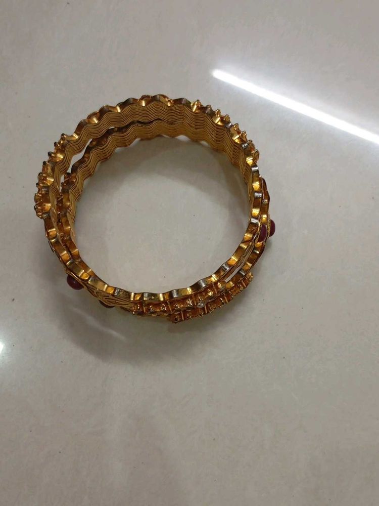 1Gram Gold  Bangles 2.4 Size