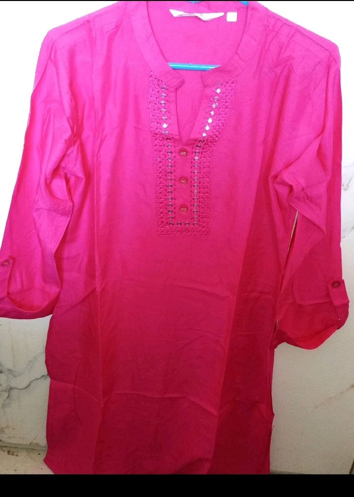Straight Kurta Neck Embroidered
