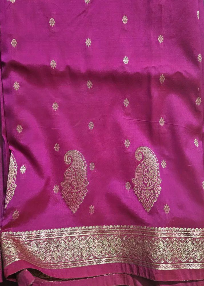 Dark Pink Silk Saree