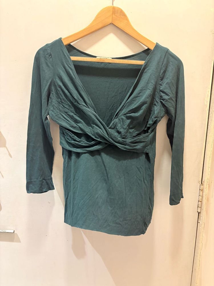 Beautiful Twist Front Imported Top